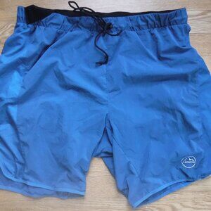 La Sportiva Mens Aelous Shorts Size XL Blue with Liner